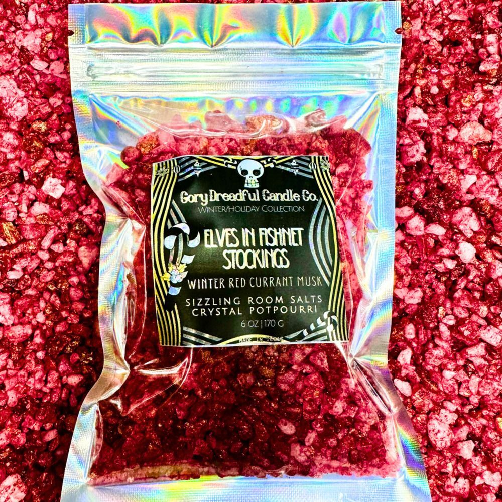 Elves in Fishnet Stockings Sizzling Room Salt Potpourri: Winter Red Currant Musk
